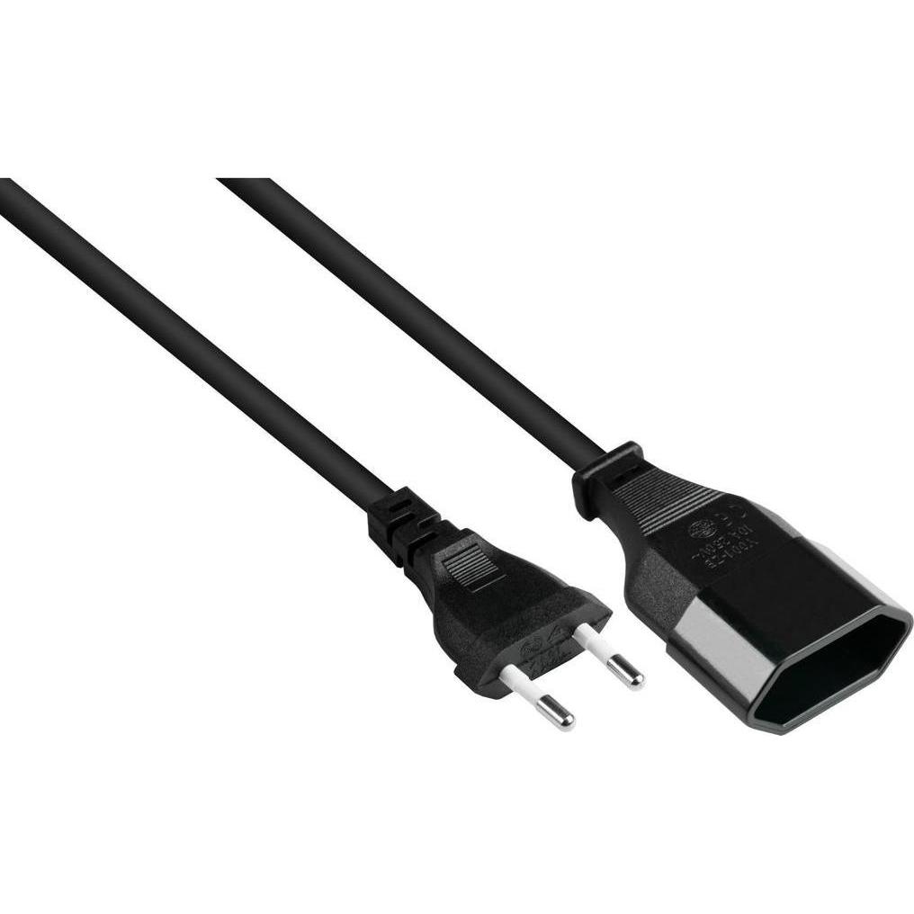 Varia, Prolunga, Euro-Verlängerung Euro-Stecker Typ C an Euro-Buchse, schwarz, 0,75mm², 3m (3 m, CEE 7/3)