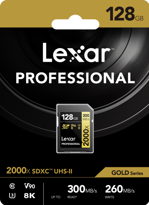 Produktbild Lexar Professional 2000x (128 GB, SDHC, U3, UHS-II)