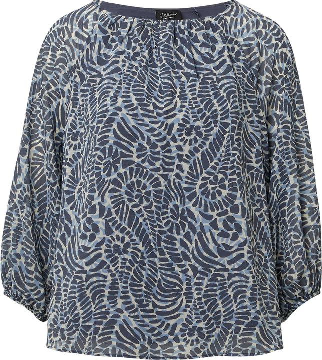 Immagine prodotto s.Oliver Bluse Chiffon-Bluse mit 3/4-Ärmeln und All-over-Print (46)