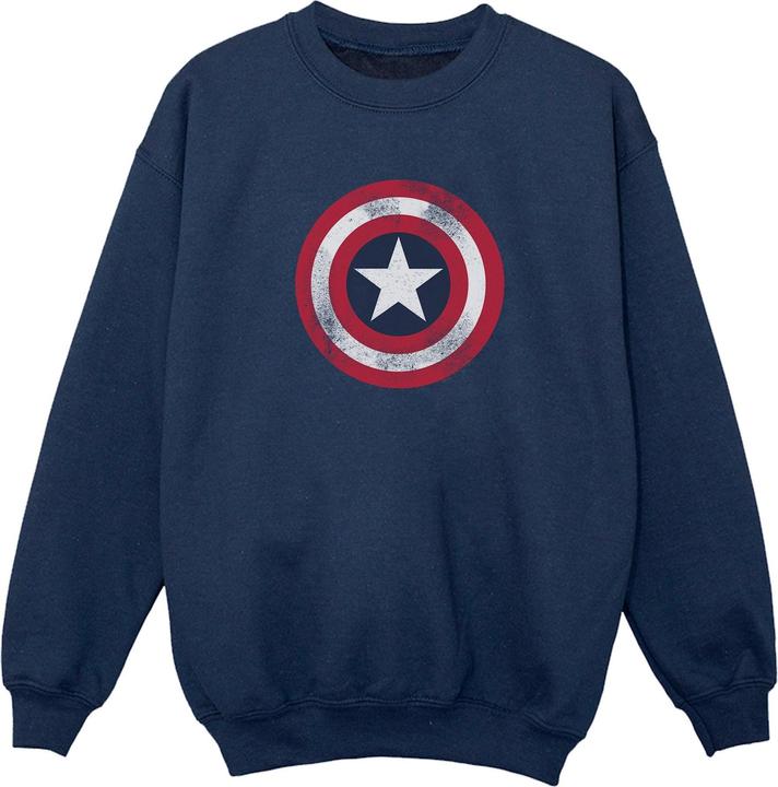 Produktbild Jungen Captain America Distressed Schild Sweatshirt (140, 146)