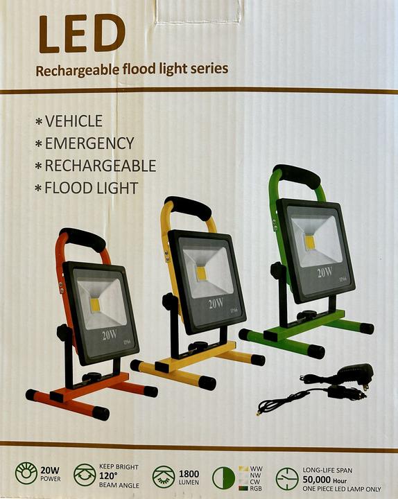 Actual product image CoreParts 20W Rechargable LED Floodlight EU plug