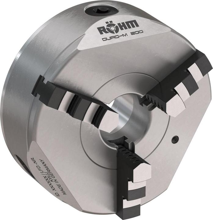 Röhm 3-jaw chuck, DURO-M-200/3 KK5, ID 185505, drilling and turning jaws