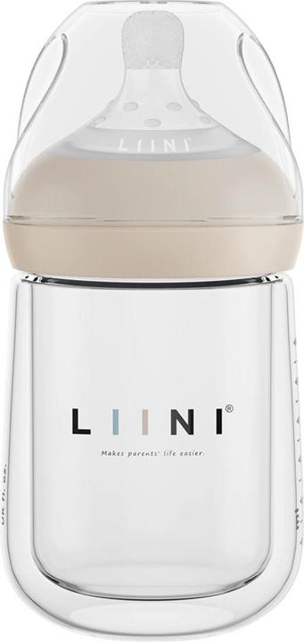 Actual product image Liini Double glass with breast structure teat (120 ml)