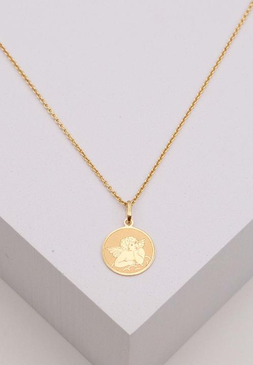 Image du produit Muau Pendant medal angel yellow gold 750, 12mm (Or jaune 750/18K)