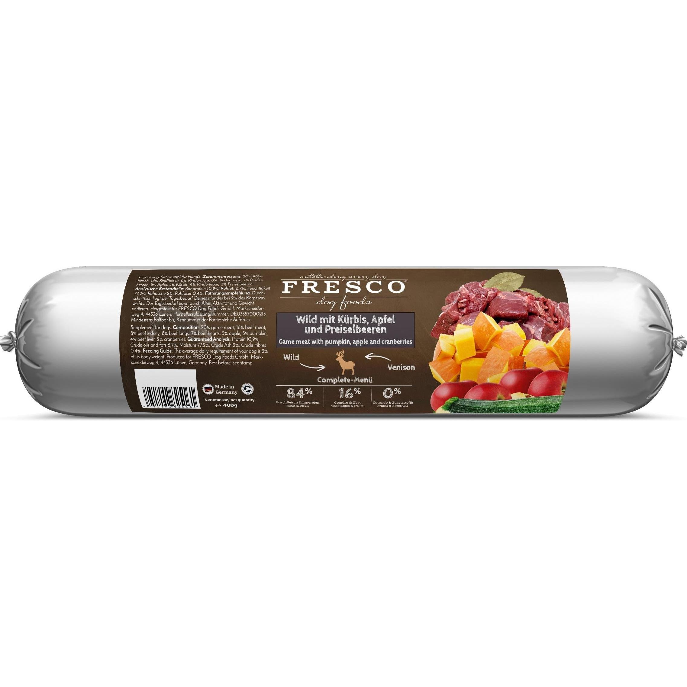 Fresco Nassfutter BARF Wild mit Kürbis, 400 g - kaufen bei Galaxus Fresco Nassfutter BARF Wild mit Kürbis, 400 g - kaufen bei Galaxus