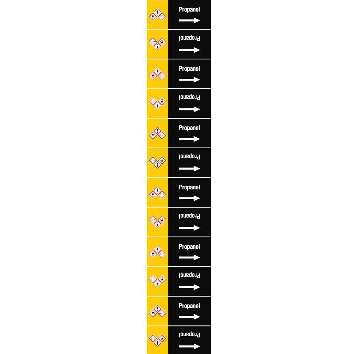 Brady, Etiketten, ISO 20560 Pipe Markers -