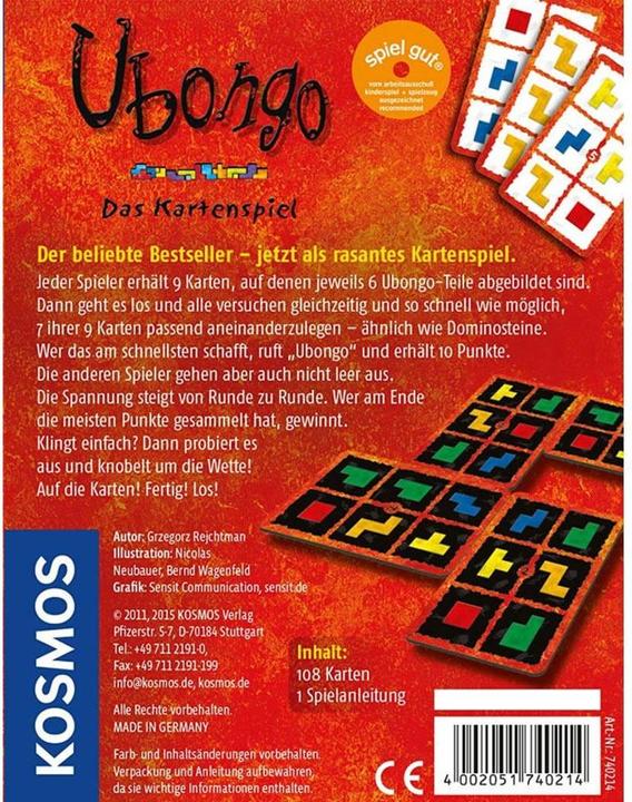 Produktbild Kosmos Ubongo Das Kartenspiel (Deutsch)