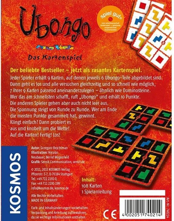 Actual product image Kosmos Ubongo The Card Game (German)