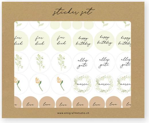 Actual product image Emi Grafikstudio Blomma sticker set