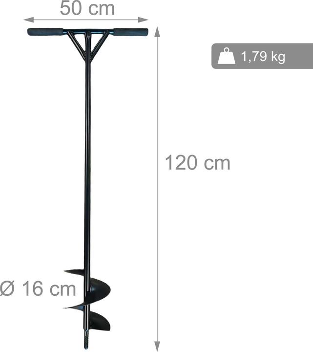 Actual product image Relaxdays earth auger