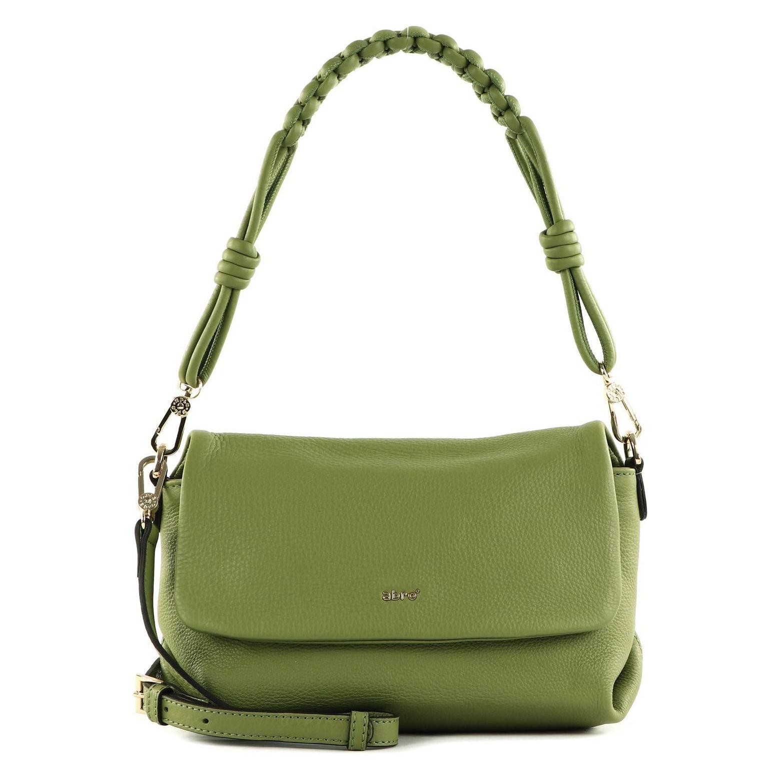 Abro, Damen, Handtasche, Leather Dalia Crossbody Bag Poppy, Grün