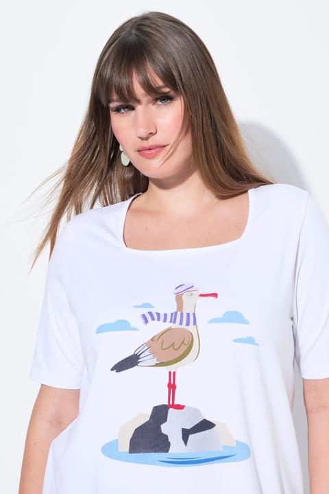 Produktbild Ulla Popken T-Shirt, Möwe, Classic, Carree-Ausschnitt, Halbarm (50, 52)