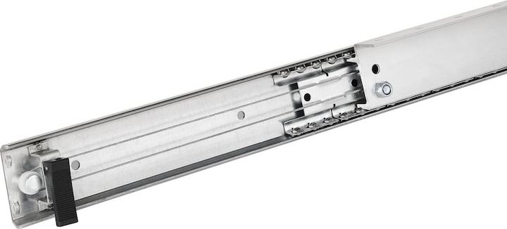Pöttker Ausziehtischführung TOPSLIDE, Auszugsweg 620 mm, Länge 1000 mm, Stahl/Aluminium