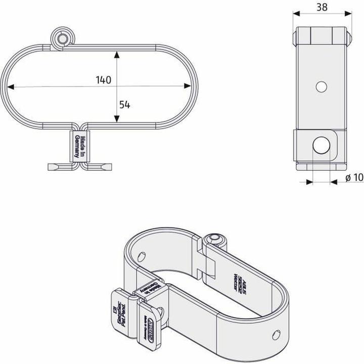 Actual product image Abus 131/140 GateSec™ Hasp (Braided fence fittings, 1 pcs.)