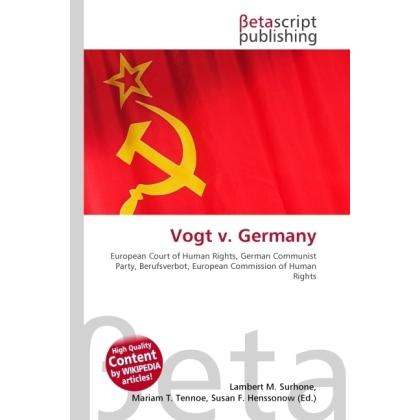 Thumbnail - Vogt v. Germany, Fachbücher