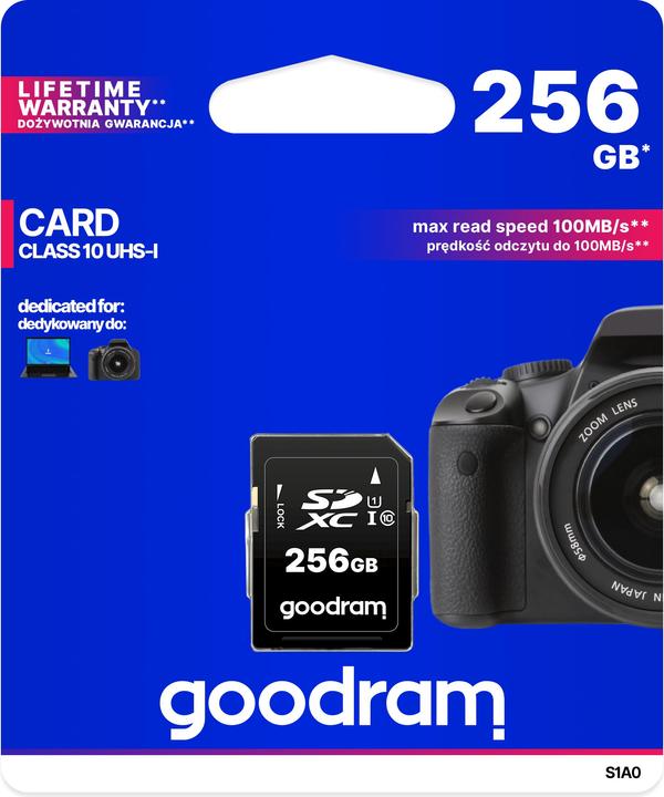 Immagine prodotto Goodram S1A0 SDXC UHS-I Classe 10 (256 GB, SDXC, U1, UHS-I)