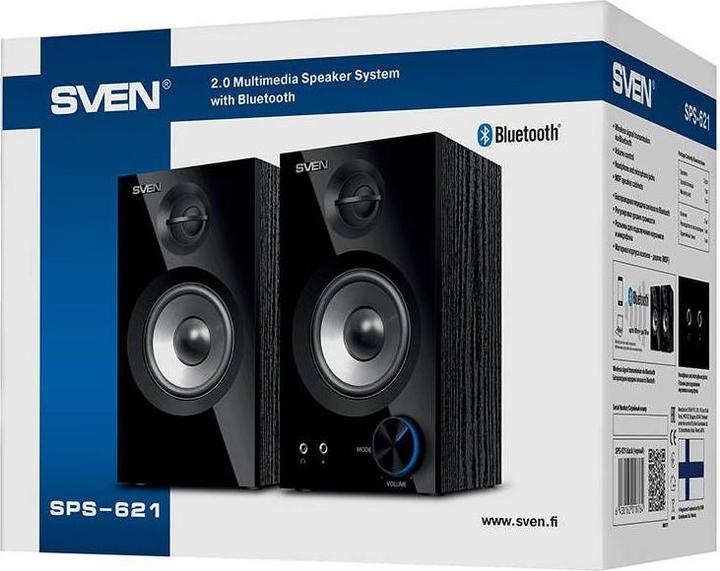 Image du produit Sven Haut-parleur SPS-621, 28W Bluetooth (noir) (Fonctionnement sur secteur)