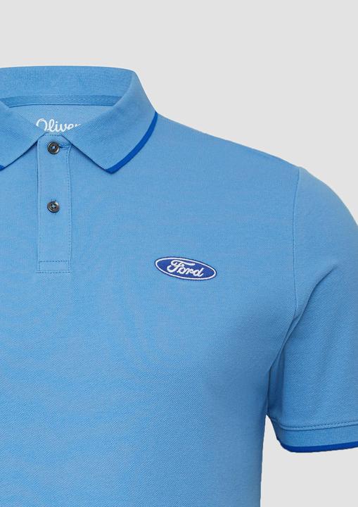 Produktbild S.Oliver Polo-Shirt Poloshirt aus Piqué mit Stickerei und Ford®-Artwork (XXL)