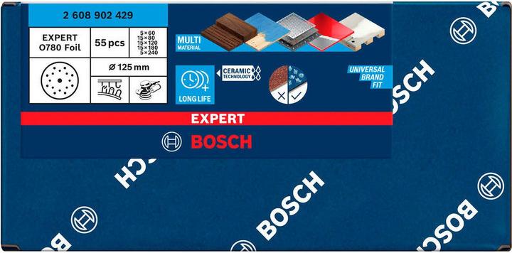 Productafbeelding Bosch Professional Schleiffolie Expert O780 (60, 80, 120, 180, 240)