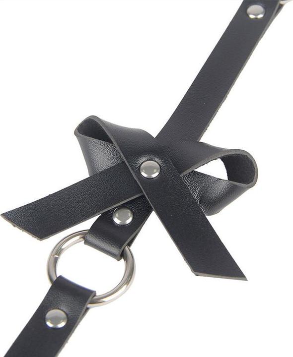 Image du produit Subblime Chaînes De Cuir-Harnais De Jambe Noir Une Taille