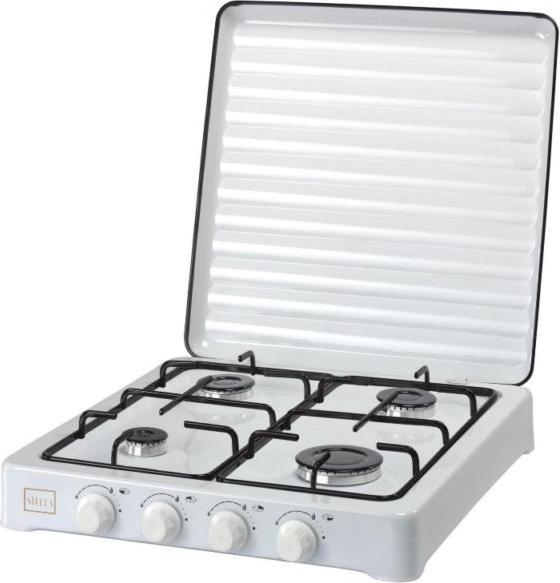 Stella Cuisinier A Gaz A Quatre Brûleurs Saturn Avec Cylindre Gpl Blanc Modèle Stkgb-04
