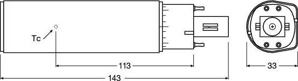 Actual product image Radium LED compact lamp (G24q-2, 770 lm, 1 x)