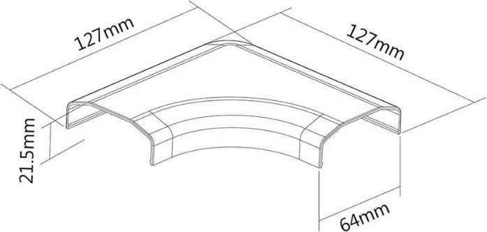 Productafbeelding Maclean MC-697 - Hoekstrip, 127 x 127 x 21,5 mm (Kabelkanaal, 12.70 cm)