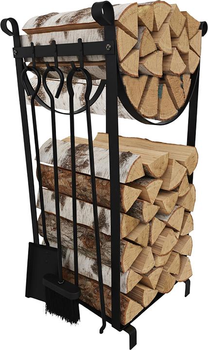 Image du produit Relaxdays Support à bois de cheminée, accessoires