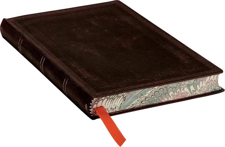 Actual product image Paperblanks Flexis Black Morocco Leather PlainMiniLIN