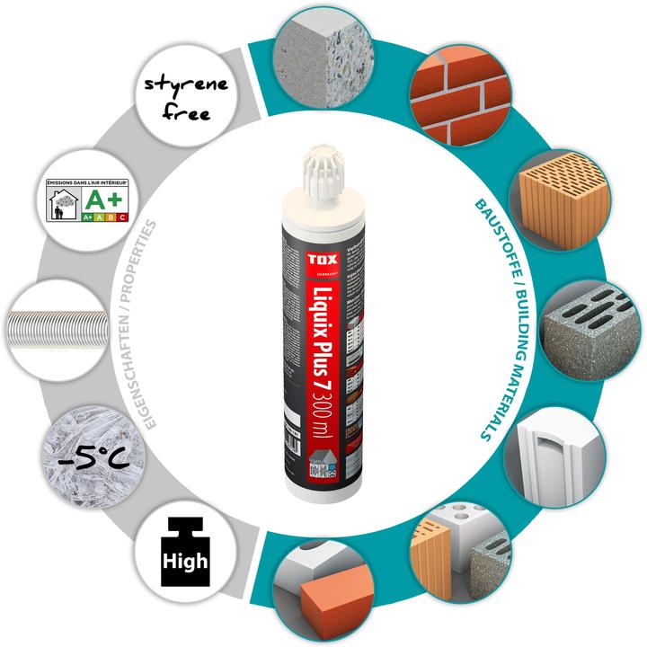 Produktbild Tox Verbundmörtel Liquix Plus 7 styrolfrei 300 ml (1 Stk.)
