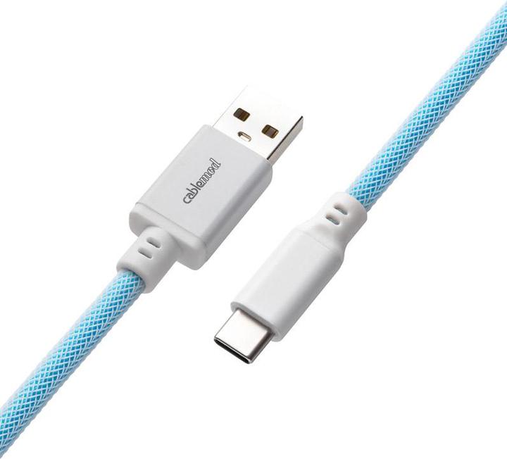 Image du produit CableMod Classic Coiled Keyboard Cable USB-C vers USB Type A, Blueberry Cheesecake (1.50 m, USB 2.0)