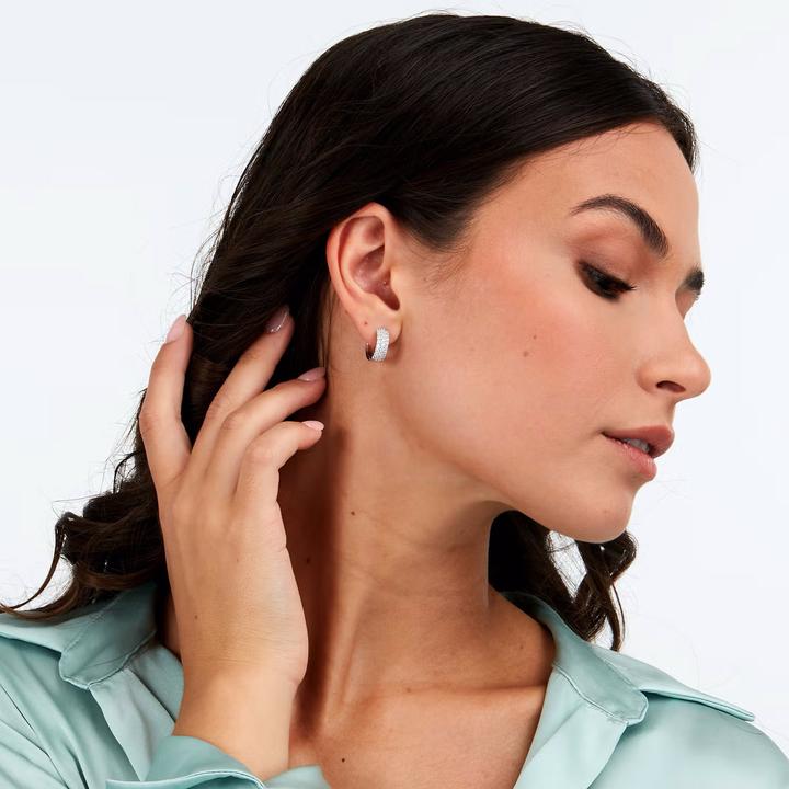 Produktbild Morellato Charming silver hoop earrings with zircons Tesori SAIW144 (Silber 925)