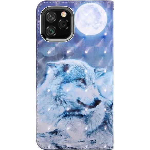 MU Style Schimmernde Leder Hülle mit Muster (Apple iPhone 11 Pro Max), Smartphone Hülle, Mehrfarbig