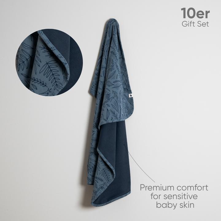 Produktbild TotsTale Premium 10-teiliges Geschenkset aus Bio-Baumwolle – Erstausstattung für Neugeborene (50, 56, 62, 68)
