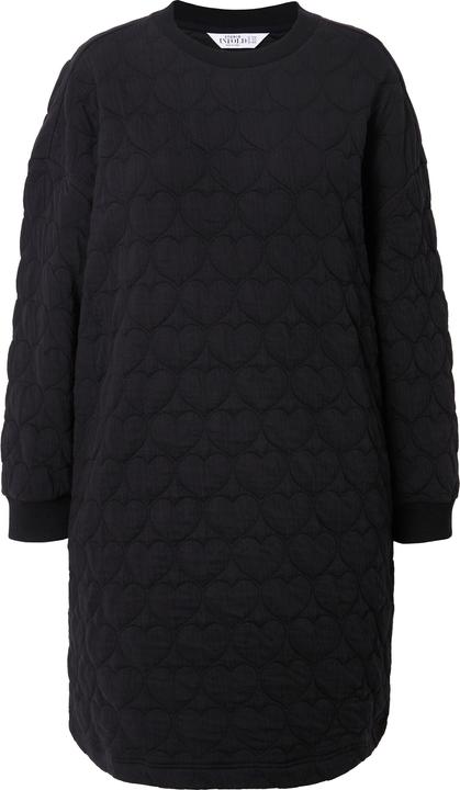 Actual product image Studio Untold Damen grosse Grössen Sweat-Minikleid, oversized, HEART-Stepp schwarz 50+ 838286100-50+ (50, 52)