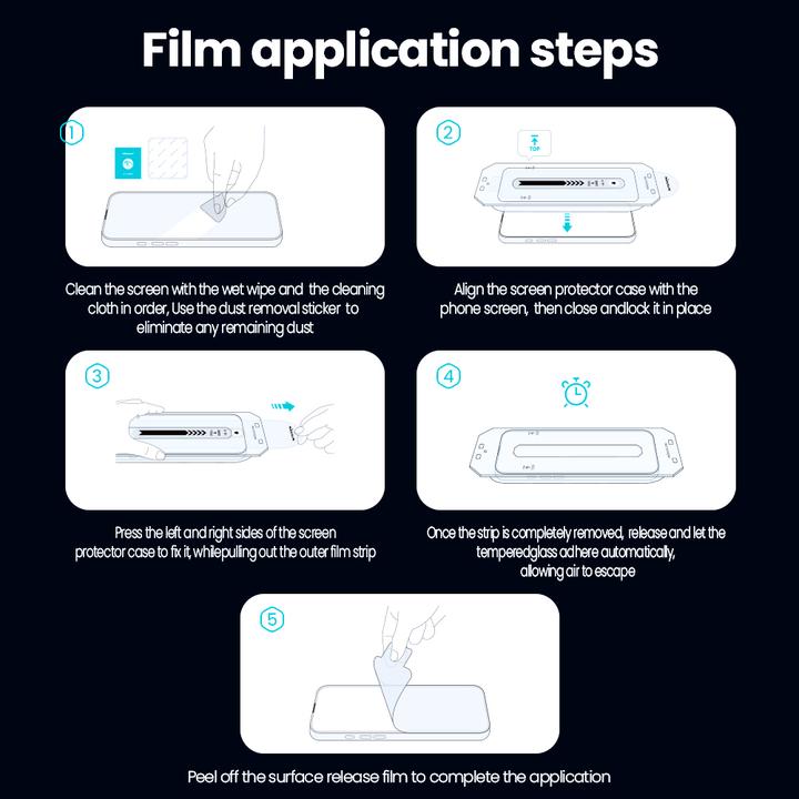 Actual product image Samsung Nillkin Tempered Glass 0.25 mm Guardian 2.5D for Galaxy S25 Black (with applicator) (1 pcs., Samsung Galaxy S25)