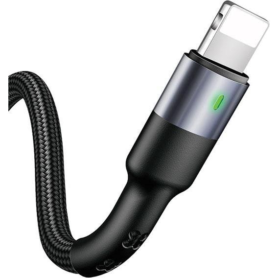 Usams USB USB-A - Lightning cable 1 m Black (1 m, USB 2.0), USB Kabel