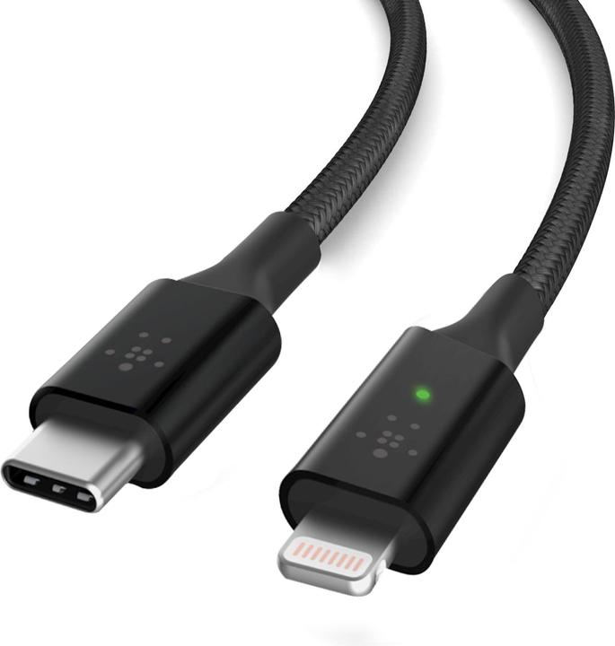 Immagine prodotto Belkin Cavo di ricarica USB Boost Charge LED USB-C - Lightning 1,2 m (1.20 m, USB 3.2 Gen 1)