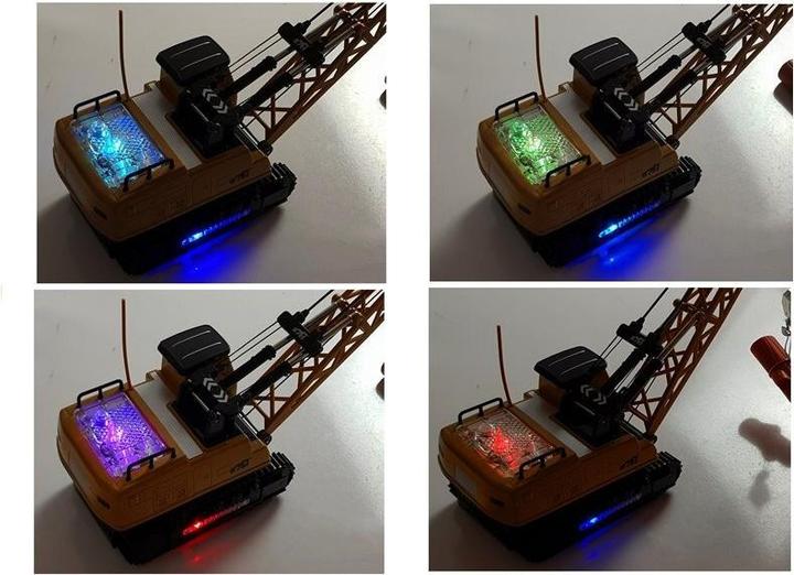 Image du produit Lean Toys RC-Kran mit beweglichem Arm und gelbem Licht
