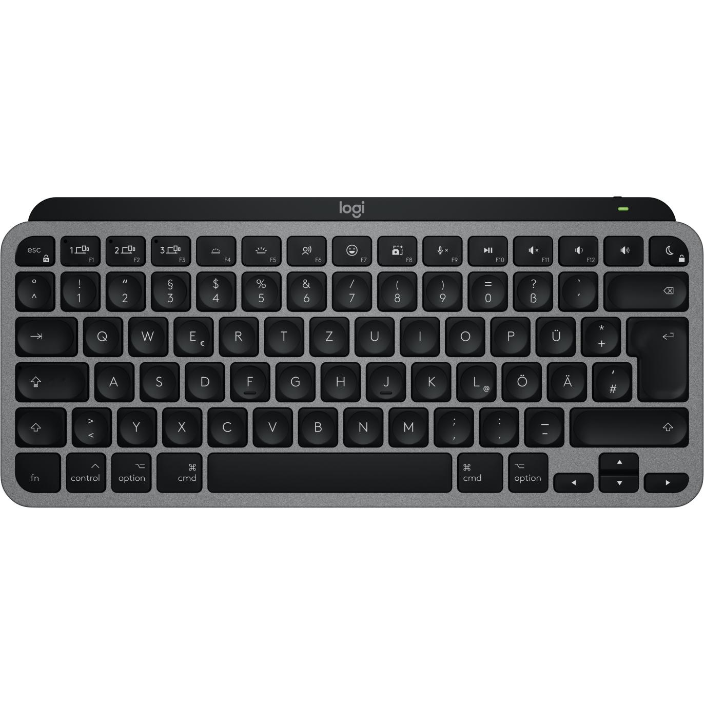 Logitech MX Keys Mini per Mac (Germania, Senza fili), Tastiera, Grigio