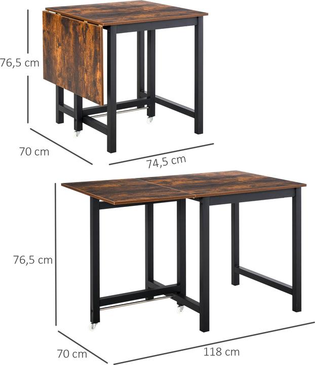 Actual product image Homcom Esstisch (74.5 x 70 x 76.5 cm)