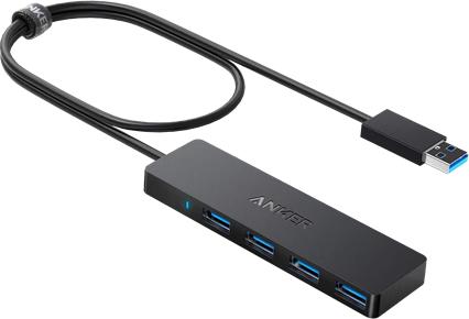 Anker 4x USB-A 4-Port Ultra Slim USB3.0 Data Hub (USB-A, 4 Ports)