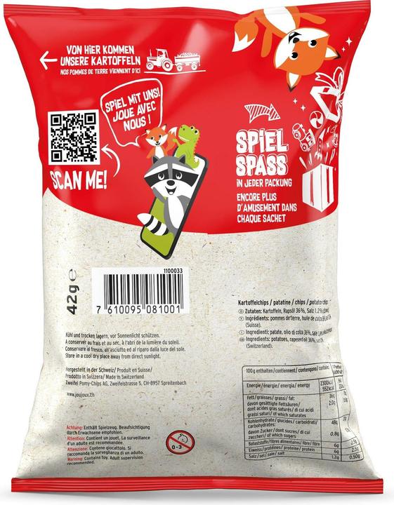 Actual product image Zweifel JouJoux Chips Nature (42 g, 1 pcs.)