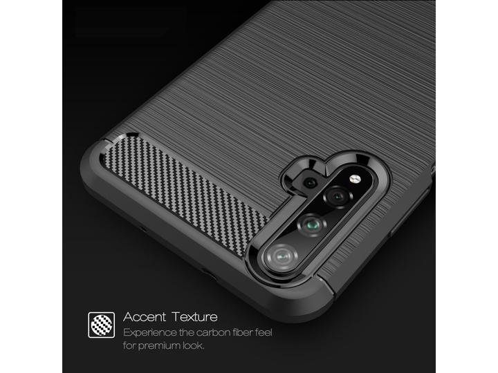 Actual product image Screenguard Huawei Nova 5T Cover Carbon Brushed Soft TPU (Huawei Nova 5T)