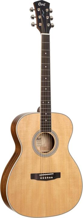 Produktbild Cort Guitars Satin Naturale Puro (Westerngitarre, Mahagoni-Hals, Massive Mahagoni-Zargen und Boden, Massive Sitka-Fichte-Decke, Ovangkol-Griffbrett)