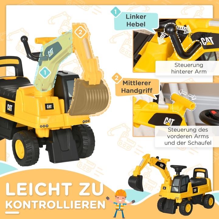 Produktbild Homcom Sitzbagger mit steuerbarer Schaufel