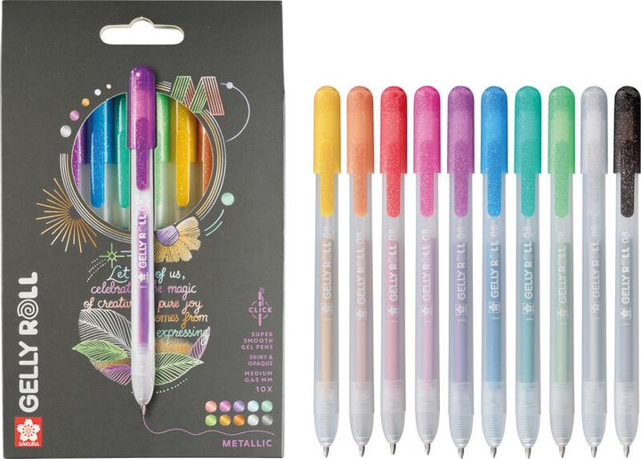 Immagine prodotto Sakura Roller Gelly Clicker (Argento, Blu, Lilla, Nero, Oro, Pink, Rame, Rosso, Smeraldo, Verde, Verde smeraldo, 10x)