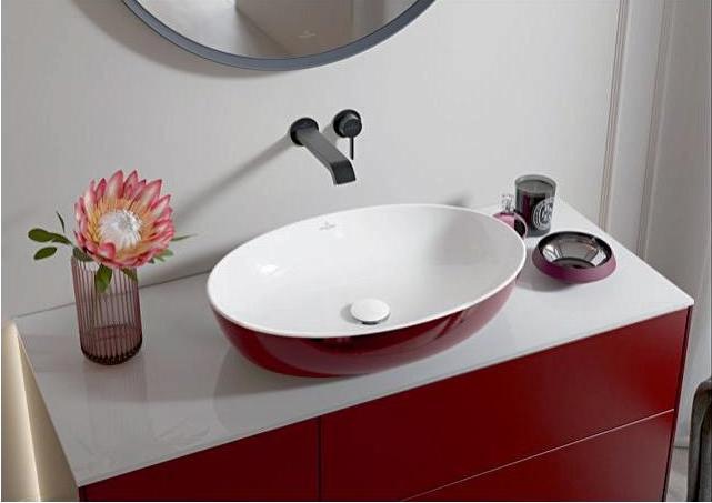 Produktbild Villeroy & Boch V&B Aufsatzwaschtisch ARTIS 610x410mm, ohne ÜL bordeaux (410 mm, 610 mm)