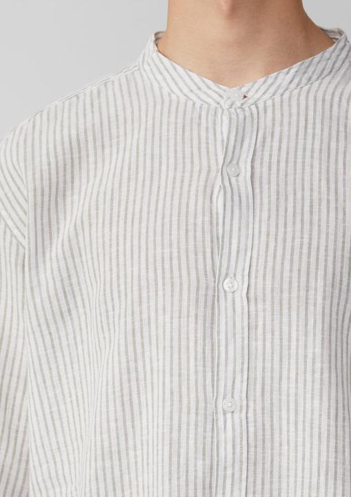 Image du produit S.Oliver Hemd Regular Fit: Gestreiftes Leinnemix-Hemd mit Krempelärmeln (L)