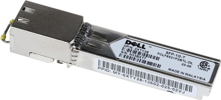 Actual product image Dell Networking 1 Gigabit RJ45 SFP